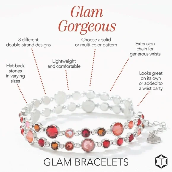 Touchstone Crystal Glam Bracelet - Fall Ignite - Picture 3 of 3